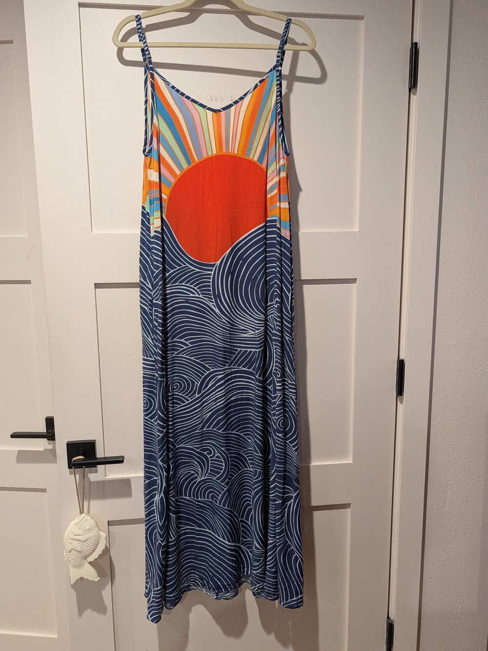 Mara Hoffman Misun Maxi Dress in Navy, Size L